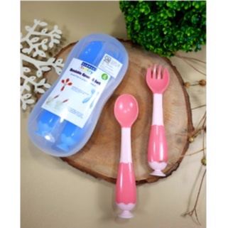 GEORGE BABY Bendable Spoon &amp; Fork (Change Colour)