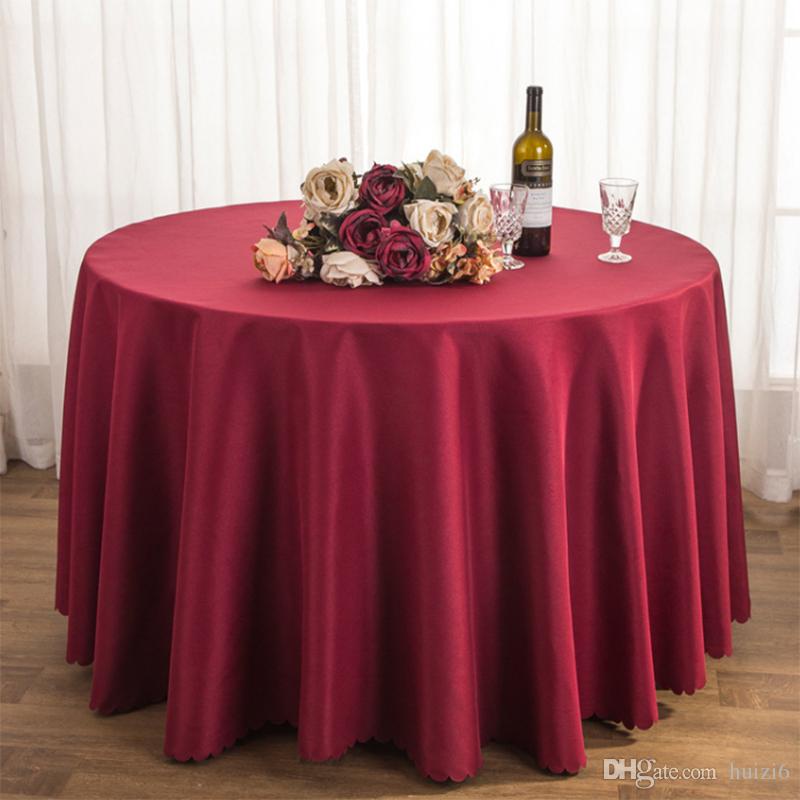 Round table cloth/taplak meja varian warna satin blackout D 270 cm