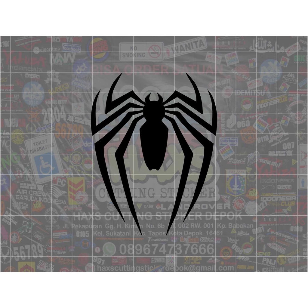 Cutting Sticker Spideman PS4 Ukuran 8 Cm Untuk Mobil dan Motor