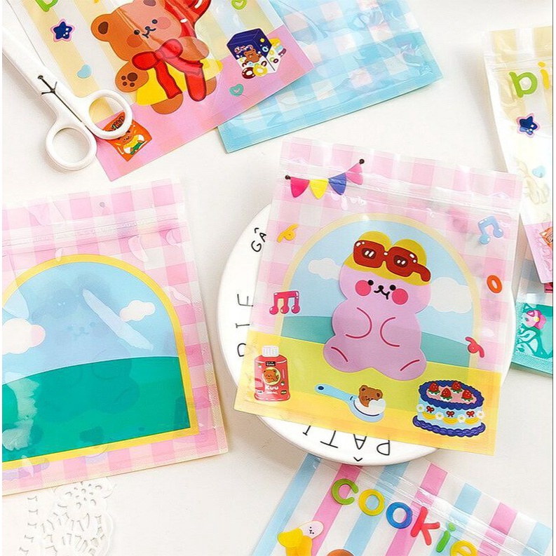 Plastik Bag Motif Kawaii / Plastik Packing Lucu / Plastik Zipper Lucu