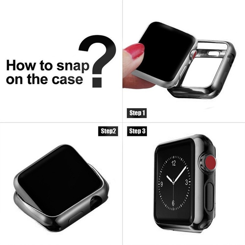 Untuk Apple case Seri SE 6 5 4 3 2 1 iwatch cover Pelindung 38mm 42mm 40mm 44mm frame TPU soft