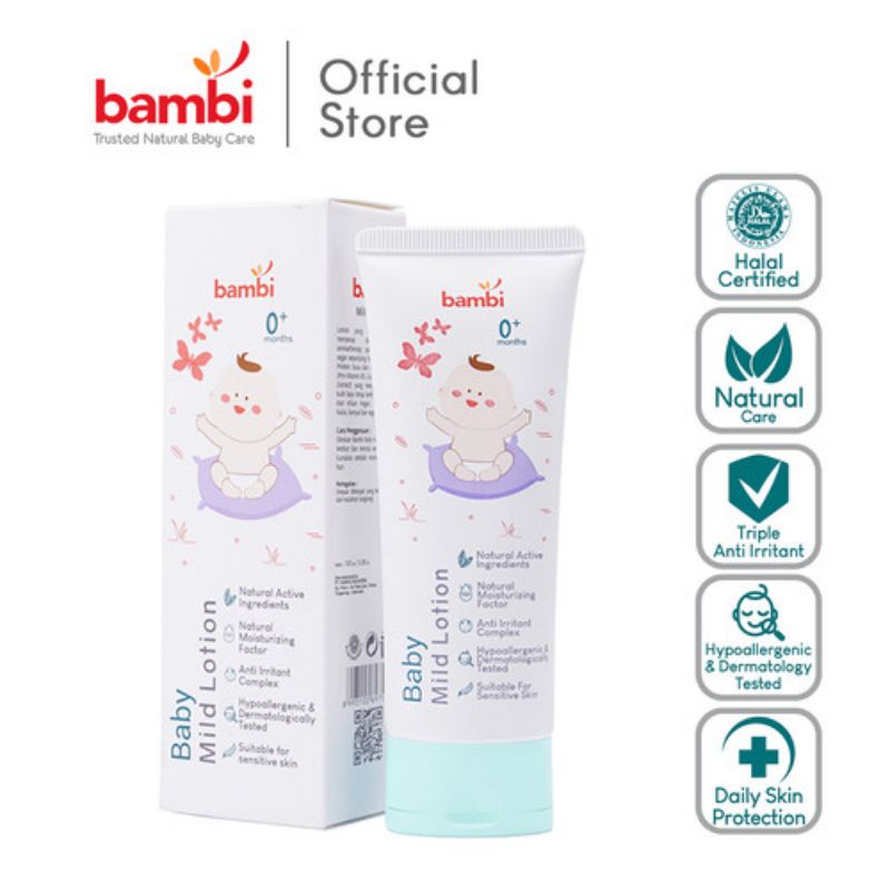 Bambi Milk Lotion 100 ml / Lotion Bayi / Lotion Bambi