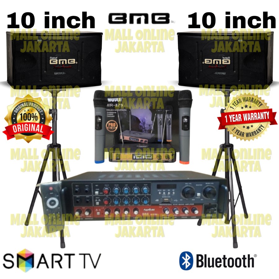 Paket karaoke bluetooth bmb 10 inch original sound system Remot