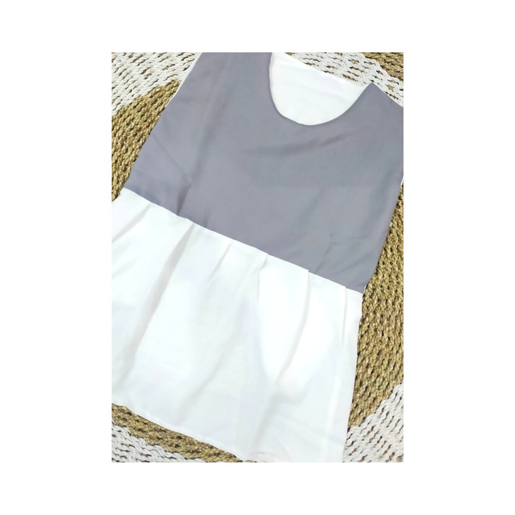 Arde top blouse / atasan blouse meyuna 2tone / atasan wanita dua warna