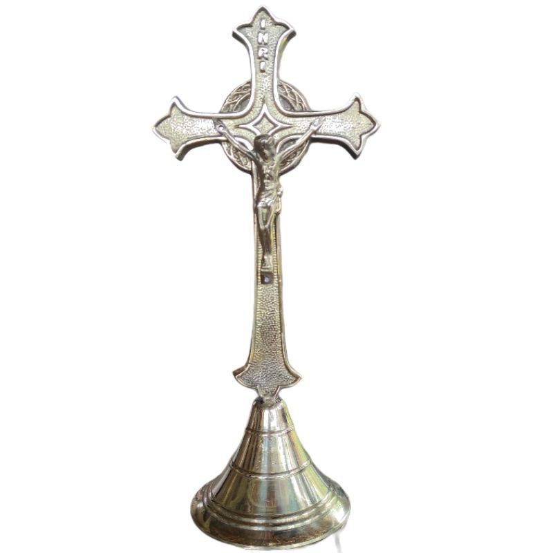 Salib duduk salib meja yesus rintik kuningan