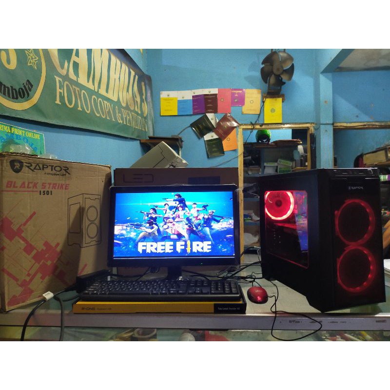 PAKET KOMPUTER GAME/DESAIN CORE I5 RAM 8GB SSD 120GB VGA CARD LED 19&quot; WIDE