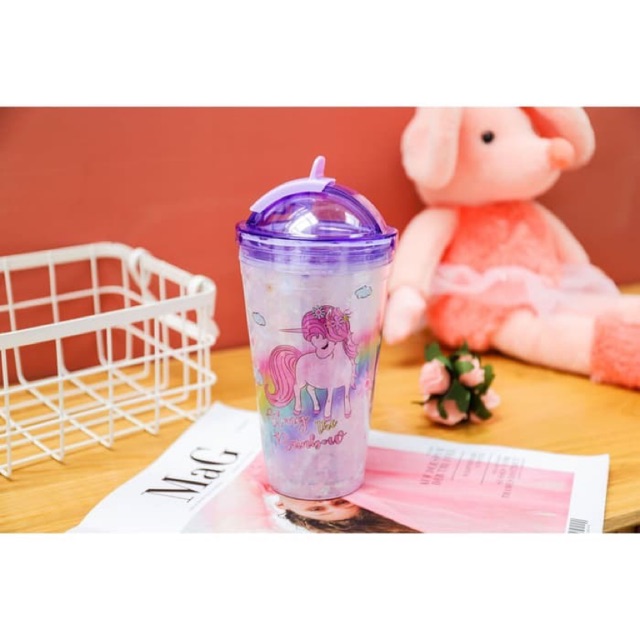 Botol minum icy unicorn besar BT05 drink bottle frosty botol minum anak perempuan souvenir kado