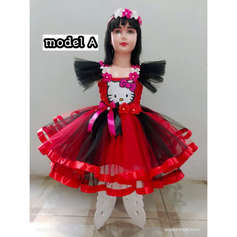 BAJU ULTAH ANAK PEREMPUAN HELLO KITTY