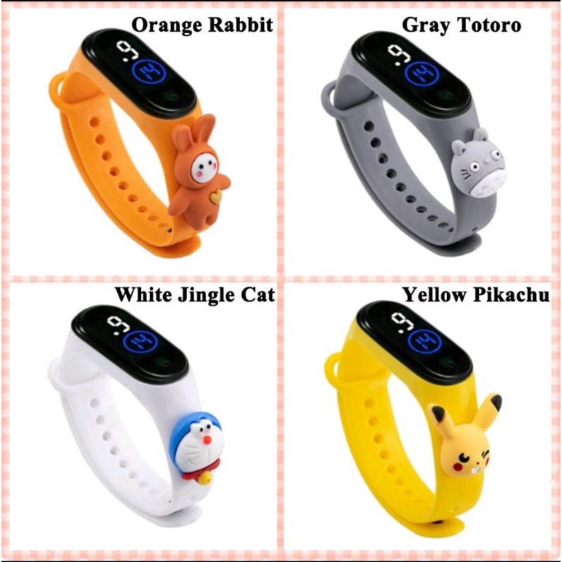 Jam LED digital karakter lucu cocok untuk anak - anak Import Best Seller