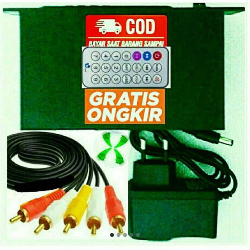Kit Modul Mp3 USB Bluetooth Box Mini Player Siap pakai Lkp Adaptor 12V+ RCA +Antena tanpa Power Ampl