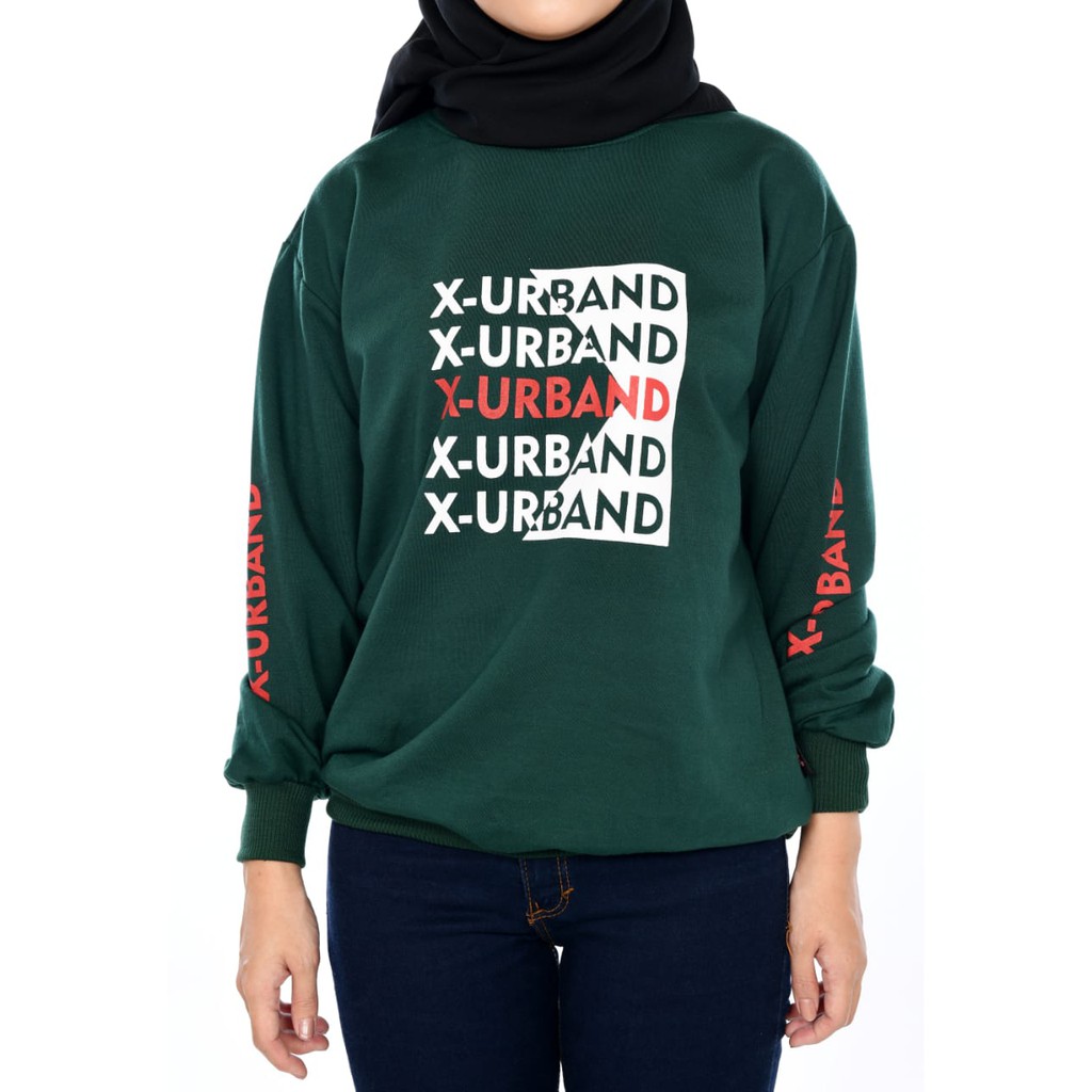 X Urband Sweater Oblong Wanita Chouse Crewneck A140