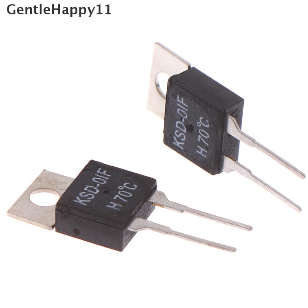 Gentlehappy 2Pcs Saklar Sensor Termostat Suhu KSD-01F 70 Derajat