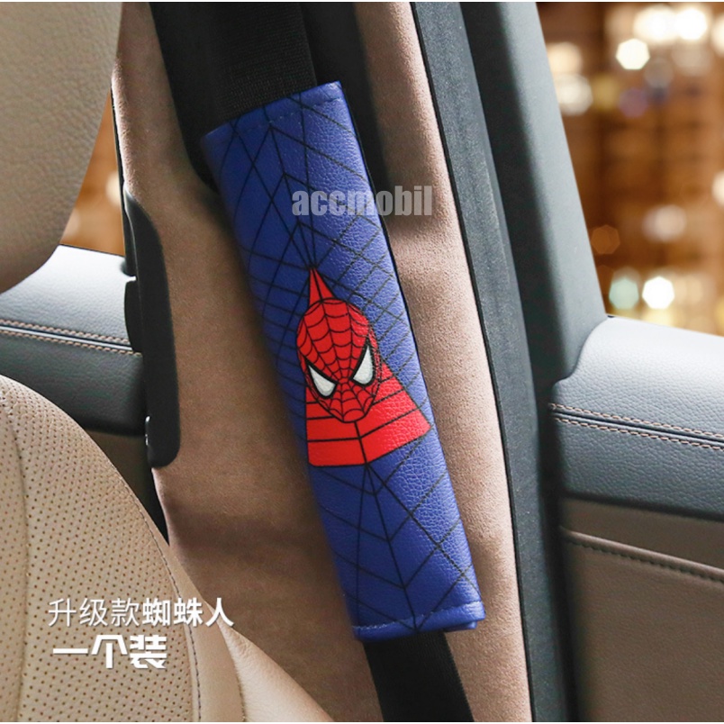 Sarung Cover Seatbelt Safety belt Mobil HERO Batman Transformers Spiderman Monster Energy Leopard