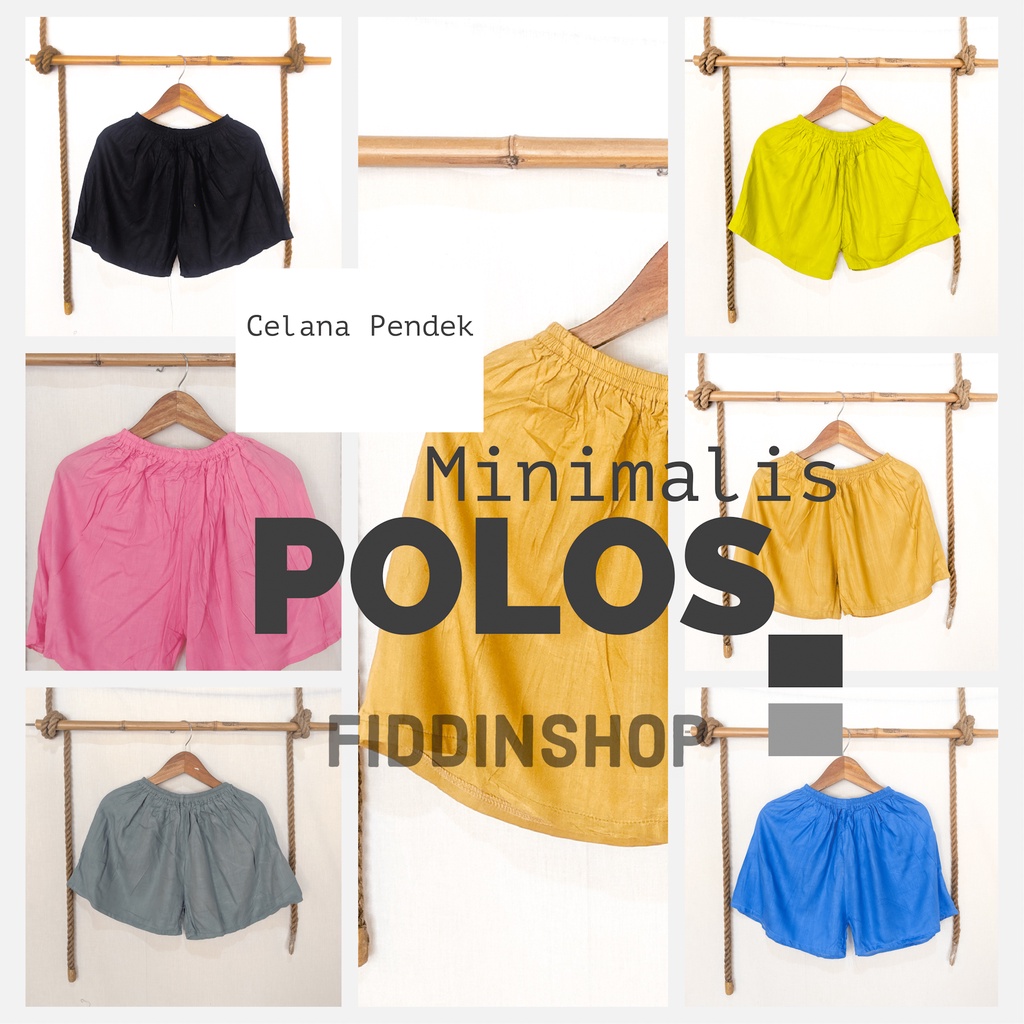 Celana Pendek Polos Jumbo Big Size XXL Wanita Dewasa BB 85 KG LP 120 Rayon Bali Daily Hot Pants Short Pant Hotpants Home Wear Santai Tidur Pantai Part 1 2 Motif Plain