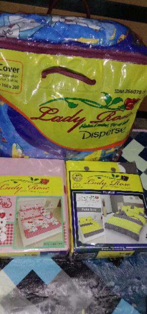 Ww Bed Cover Set- Doraemon (rumbai) - Lady Rose - 160x200 (queen)