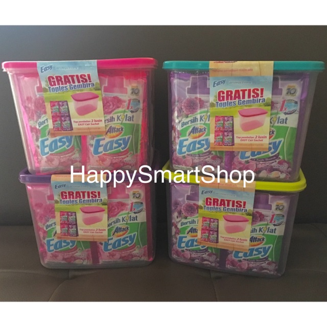 Attack Easy Liquid Detergent 24 sachet Free Toples