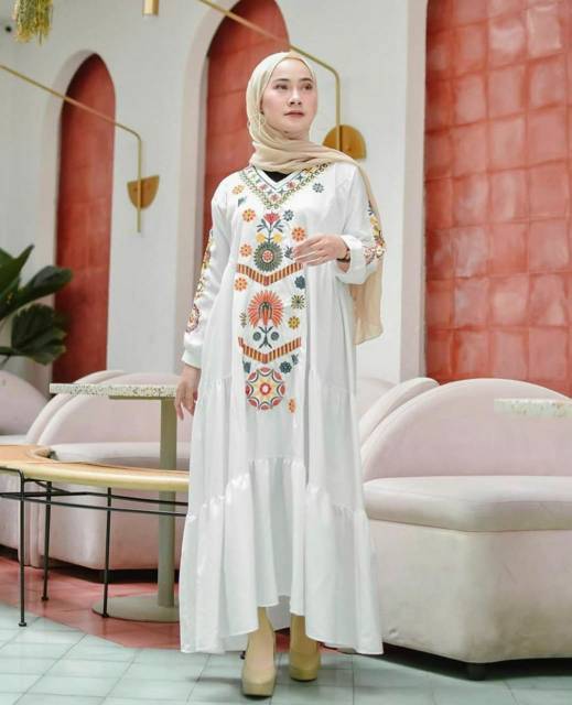 GAMIS SYARI BAJU MUSLIM GAMIS BATIK MANGGAR, PADI,SEKAR,CANTIK,KUBIS,KIPAS,DAUN,KUPU,NADINE,GENDIS