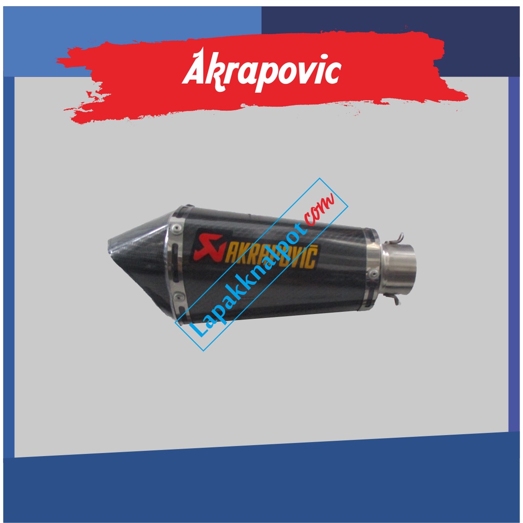 Silencer / Slencer knalpot racing Akrapovic Layang Pendek Carbon
