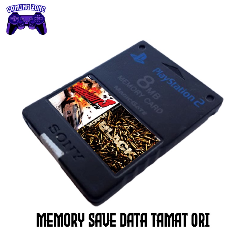 Memory Card Ps2 8MB Save Data Tamat