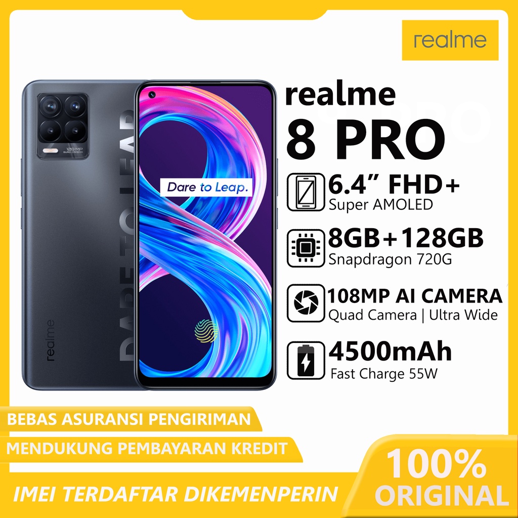 Realme 8 Pro [  8/128GB ] NFC - Garansi Resmi