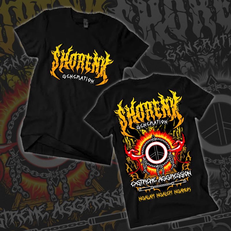 KAOS PSHT DESAIN TERBAIK SHORENK KUNING | SABLON DEPAN TULISAN LATIN | BELAKANG LAMBANG SHORENK WARN