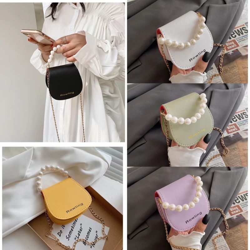 TGM-Tas Selempang murah Tas handbag Mini/Tas mutiara BULAT