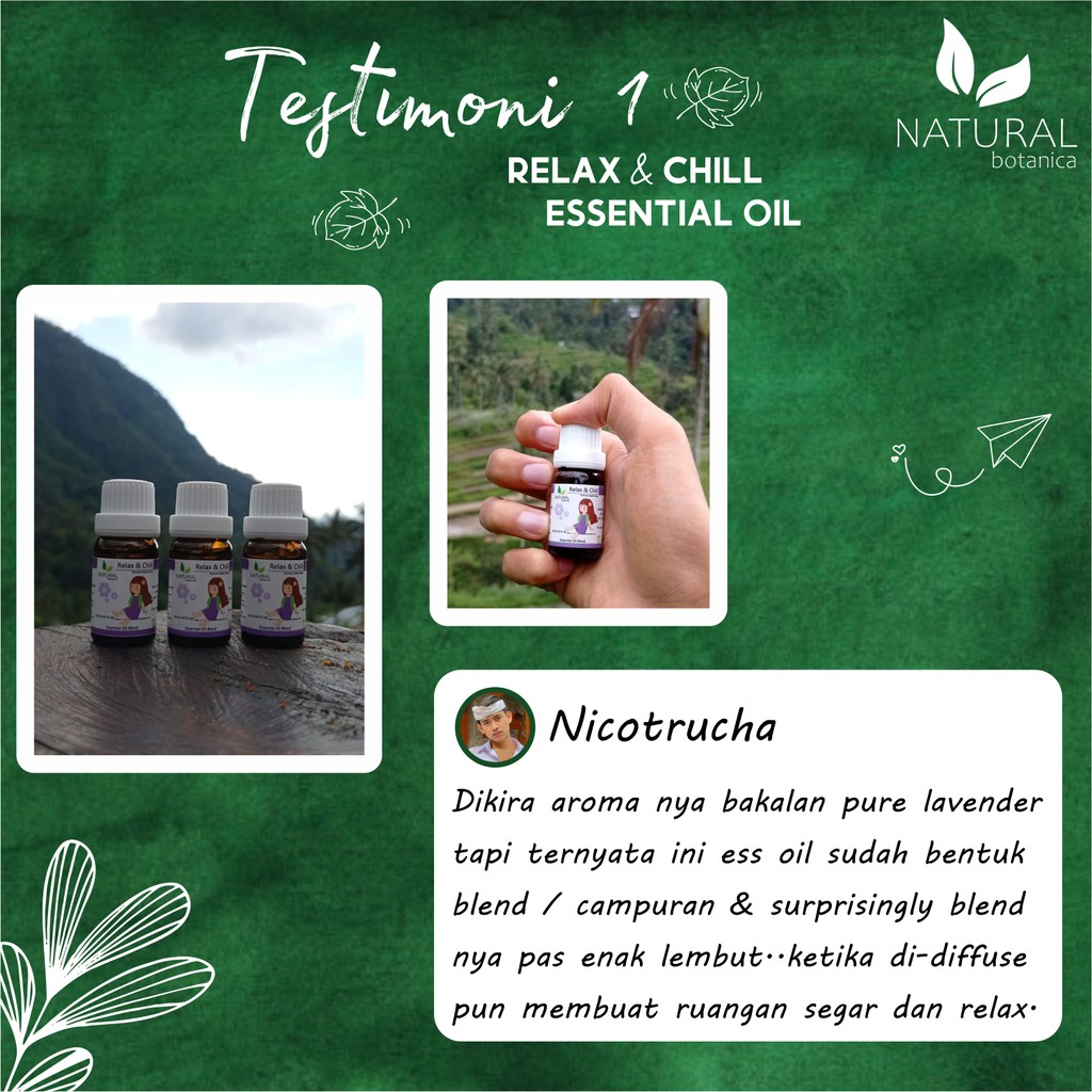 Natural Botanica Relax &amp; Chill Essential Oil Pure Minyak Esensial Atsiri Diffuser Humidifier