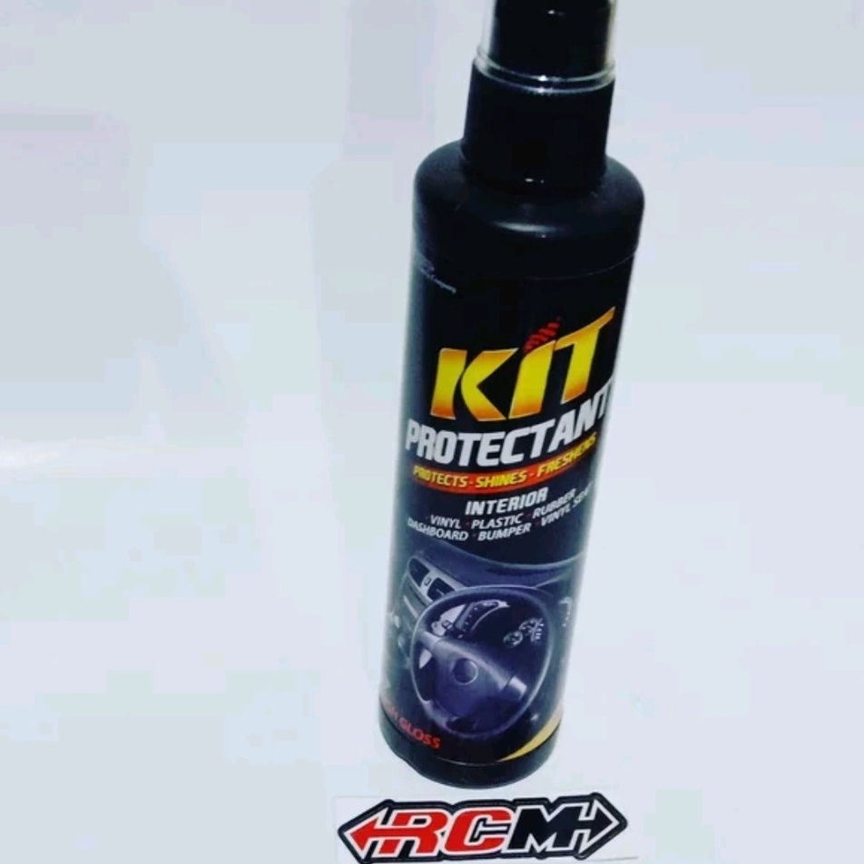 KIT PROTECTANT PERAWATAN VINYL PLASTIC RUBBER DASHBOARD BUMPER VINYL SEAT HIGH GLOSS UV GUARD PUMP 175ML 175 ML FRESH ORANGE