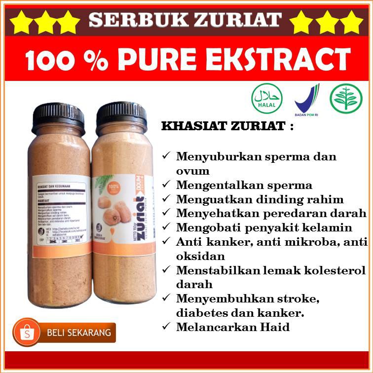 

150 GR Serbuk Zuriat Mesir / Bubuk Buah Doum Murni / Dzuriyat Serbuk Mesir Murni Tanpa Campuran