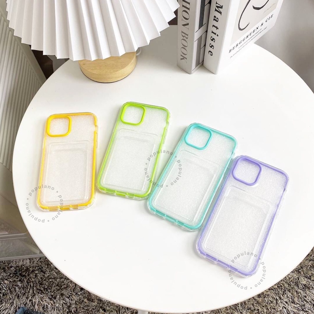 iPhone Card Holder Soft Case Card Slot Softcase Simpan Kartu iPhone Premium Quality Case (3)
