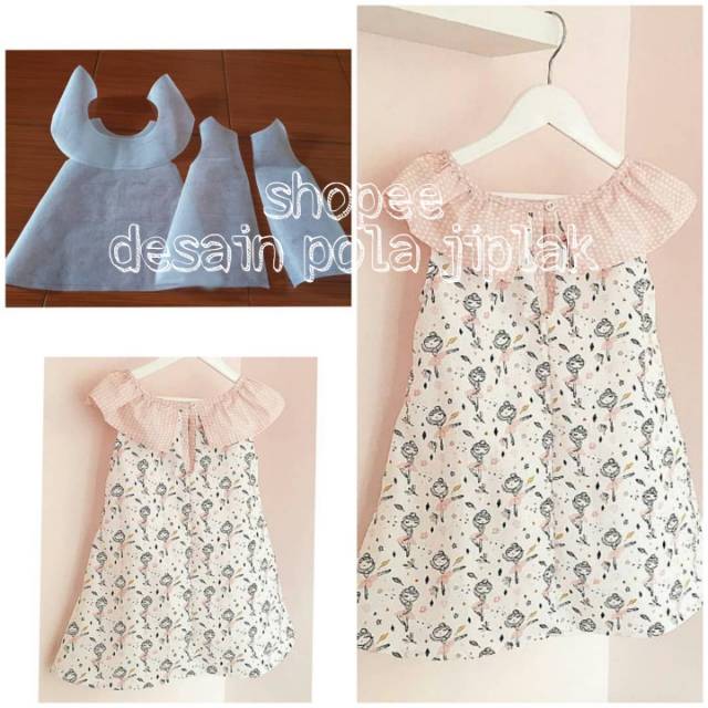 Desain Pola Instan Dress Gaun Anak Shopee Indonesia