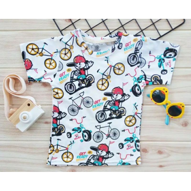Kaos Anak Print Motif Bikers