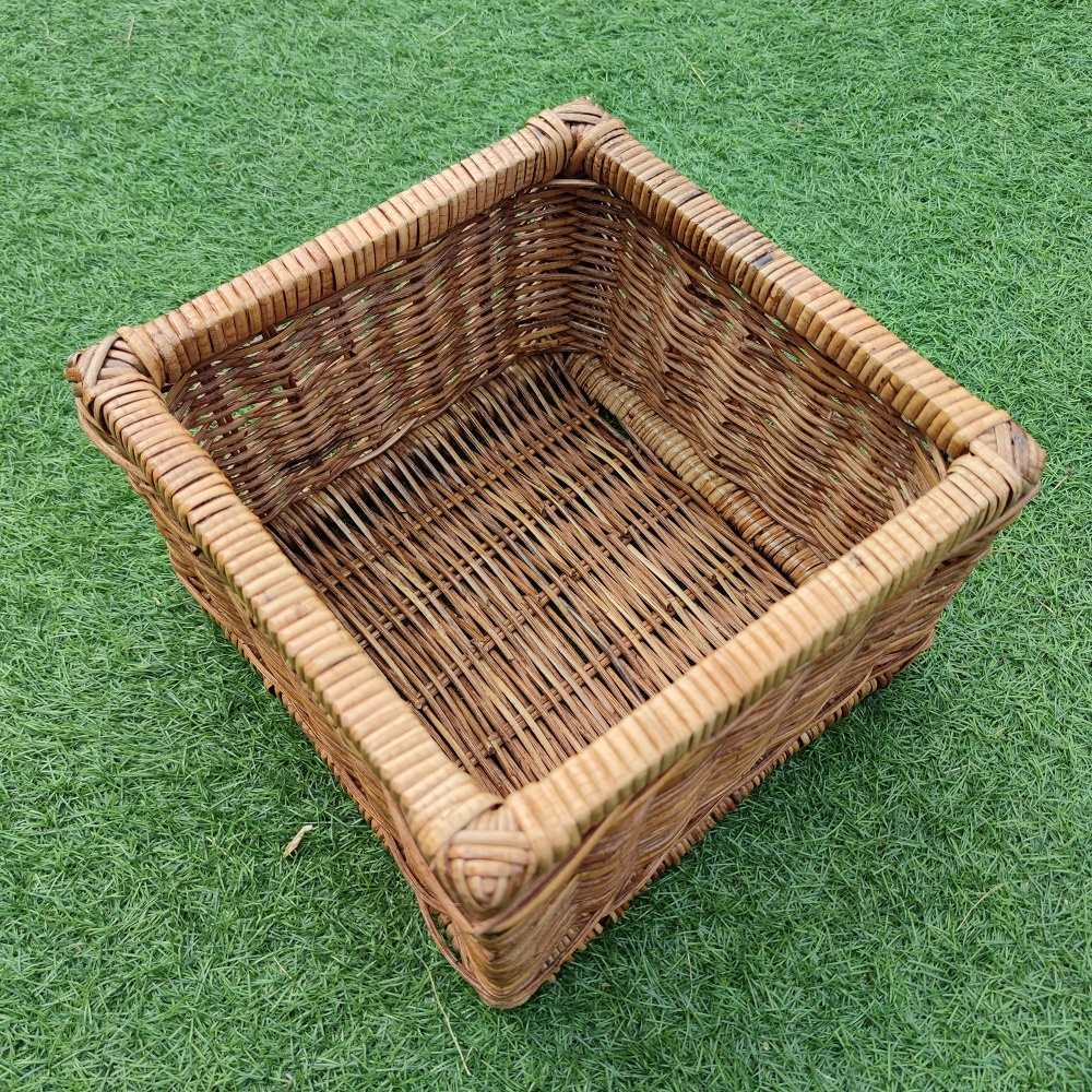 Kerajinan Tangan Rotan - Keranjang Kotak Parsel Laci - 28x28x18cm