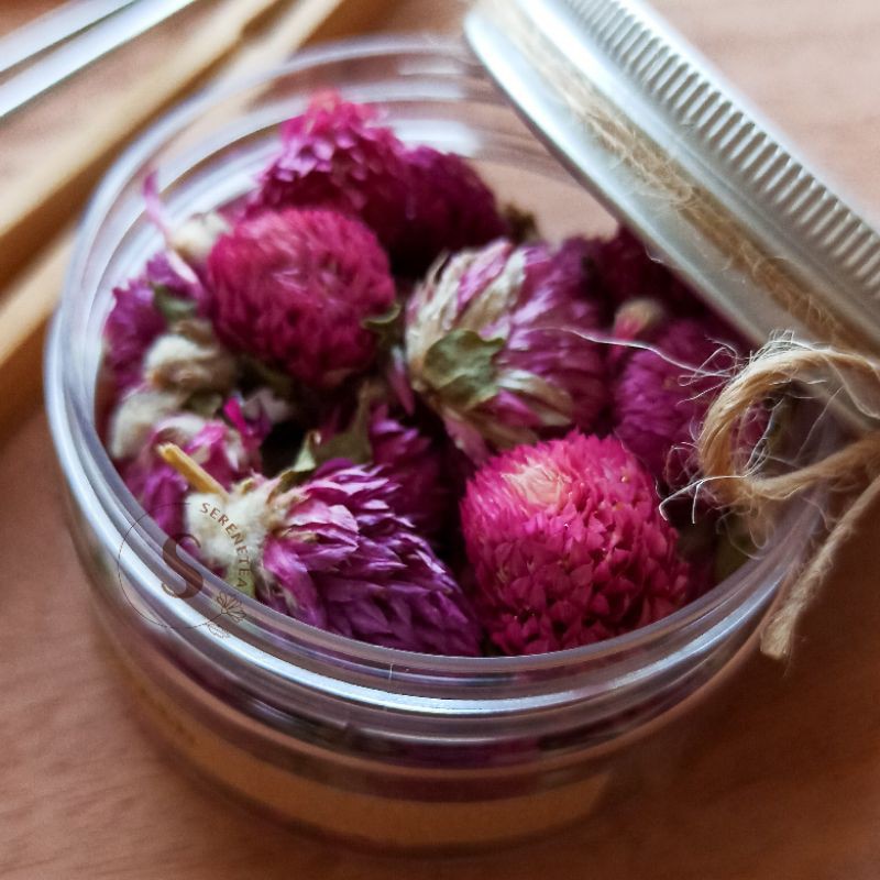 

Globe Amaranth Tea in Jar 100 ml Teh Bunga