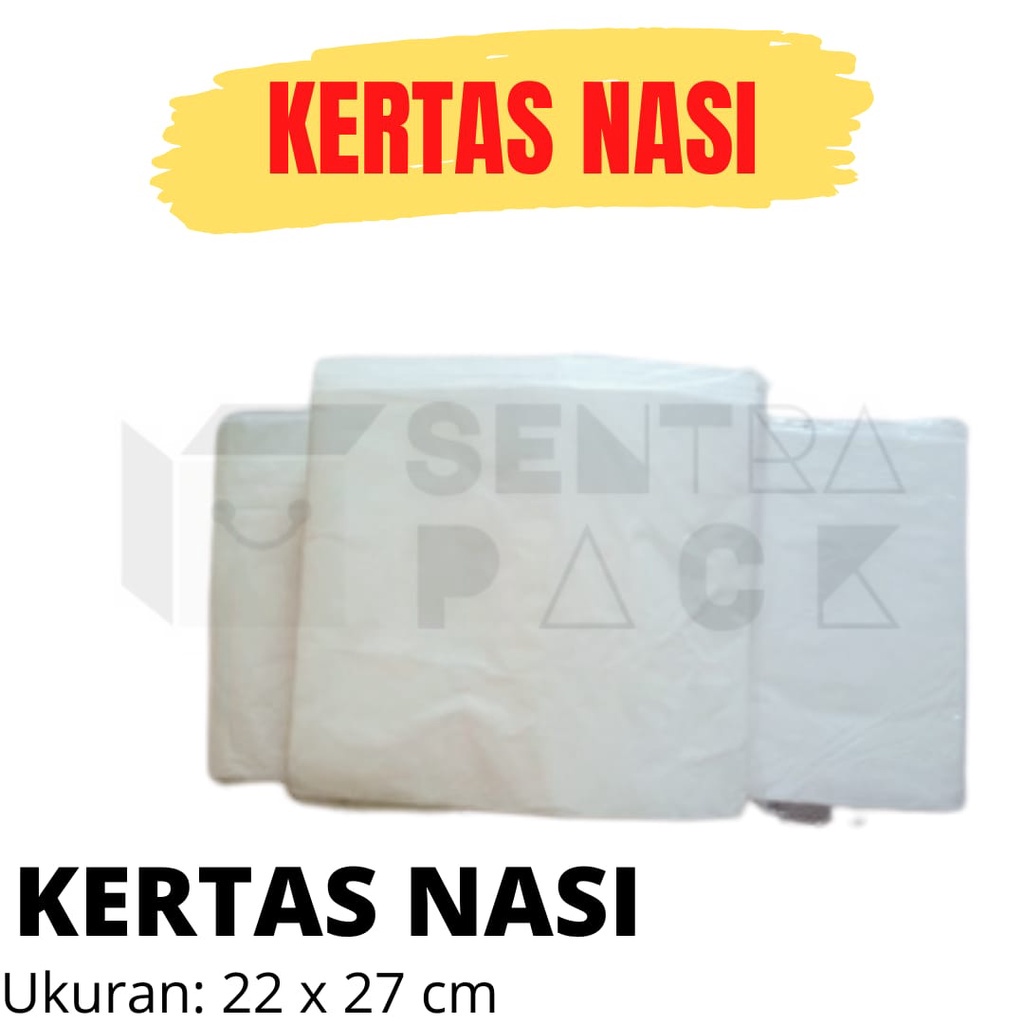 

Kertas Nasi KFC 22x27cm Foodgrade Paperwrap Burder Kebab Putih Laminasi