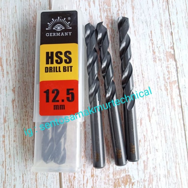 TJAP MATA 12,5 MM Mata Bor Besi HSS 12.5mm Tjapmata