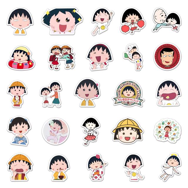 Zhang Riman Cherry Maruko kartun unik Kreatif DIY stiker tas alat tulis kulkas gitar stiker