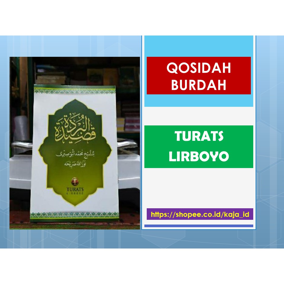 Kitab Qosidah Qasidah Burdah Lengkap Kertas Kuning Soft Cover