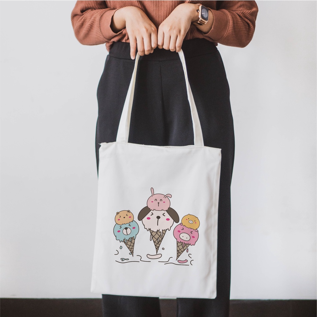 Sevine Totebag Tas Wanita Tote Bag Resleting Laptop Kawaii Custom - KC