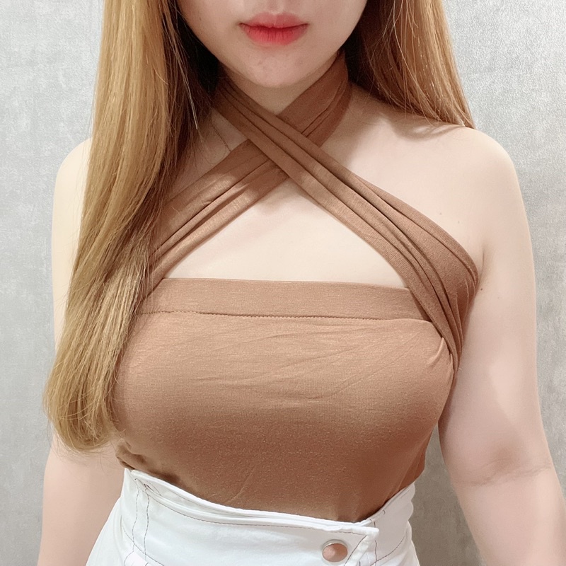 Halter X Tank Top | Atasan Sexy Korean Fashion | Maimon Grosir