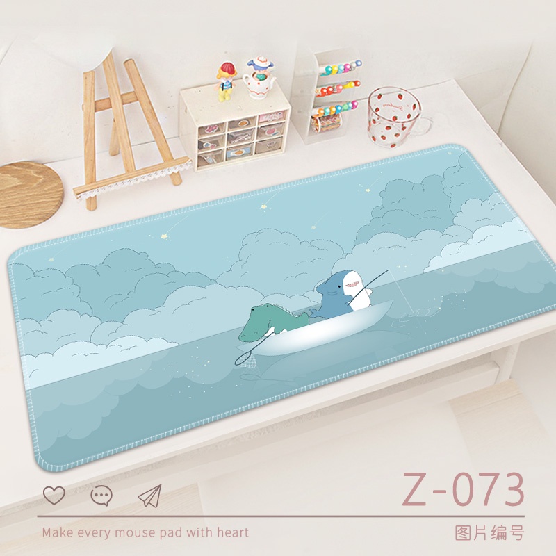 Mouse Pad Ukuran Besar Bahan Silikon Tebal Motif Kartun Untuk Gaming