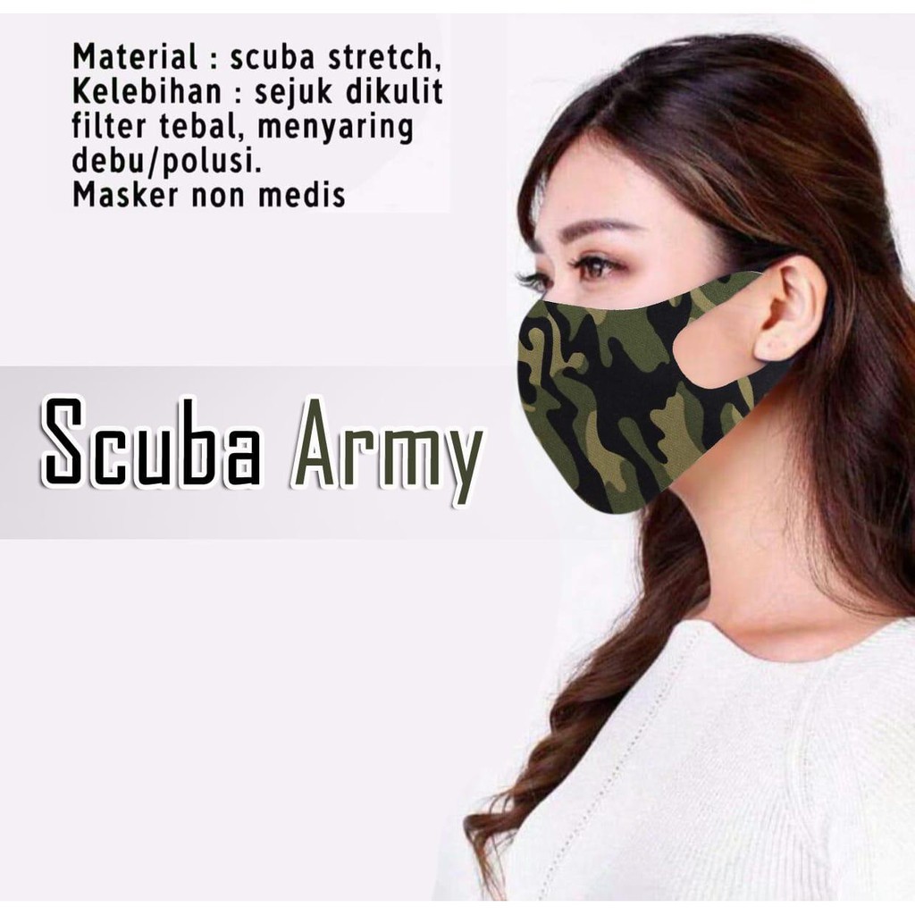 MASKER KAIN BAHAN SCUBA PREMIUM SAFETY PACKAGING