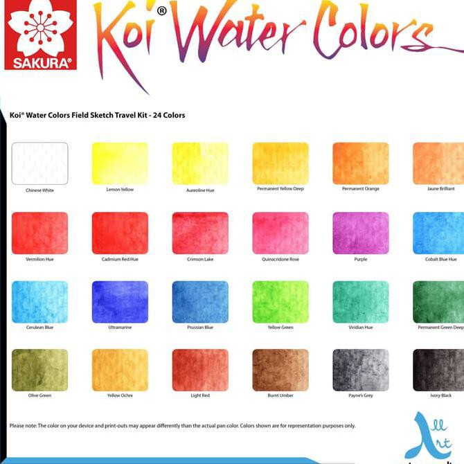 SAKURA Koi Watercolor 24 Pocket