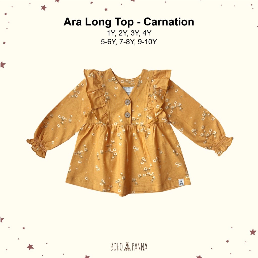 BOHOPANNA | BOHOBABY - LONG ARA TOP - Atasan Anak Bayi-CARNATION