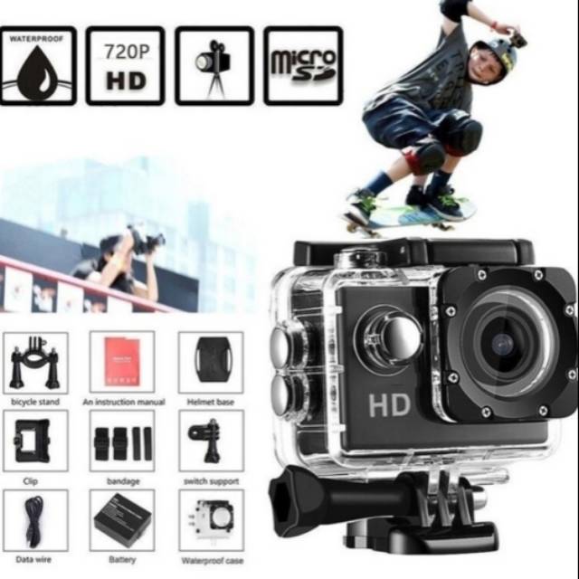 23 Pcs Mini Waterproof Sports Recorder Car DV Camera Camcorder 720P DV Multi Function