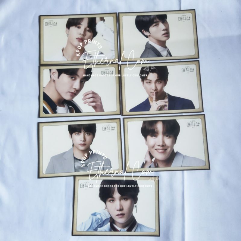 Postcard 5th muster bts U+ 5G LG collaboration fullset - namjoon rm jin jhope hoseok suga yoongi jim