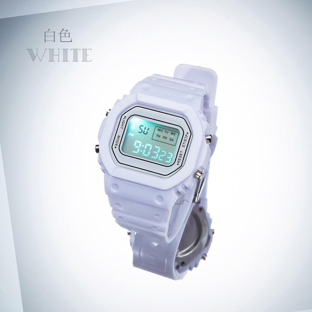 OSM JKT J5041 Jam Tangan Wanita Student Waterproof Digital Watch / Jam Fashion Korea Style Digital-Putih