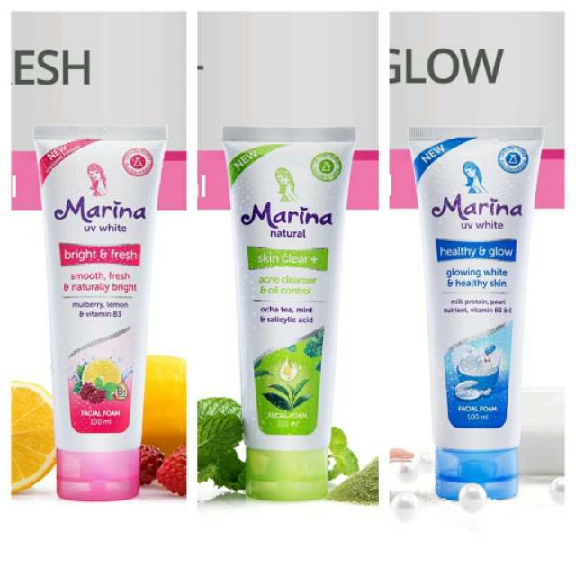 marina facial foam green tea