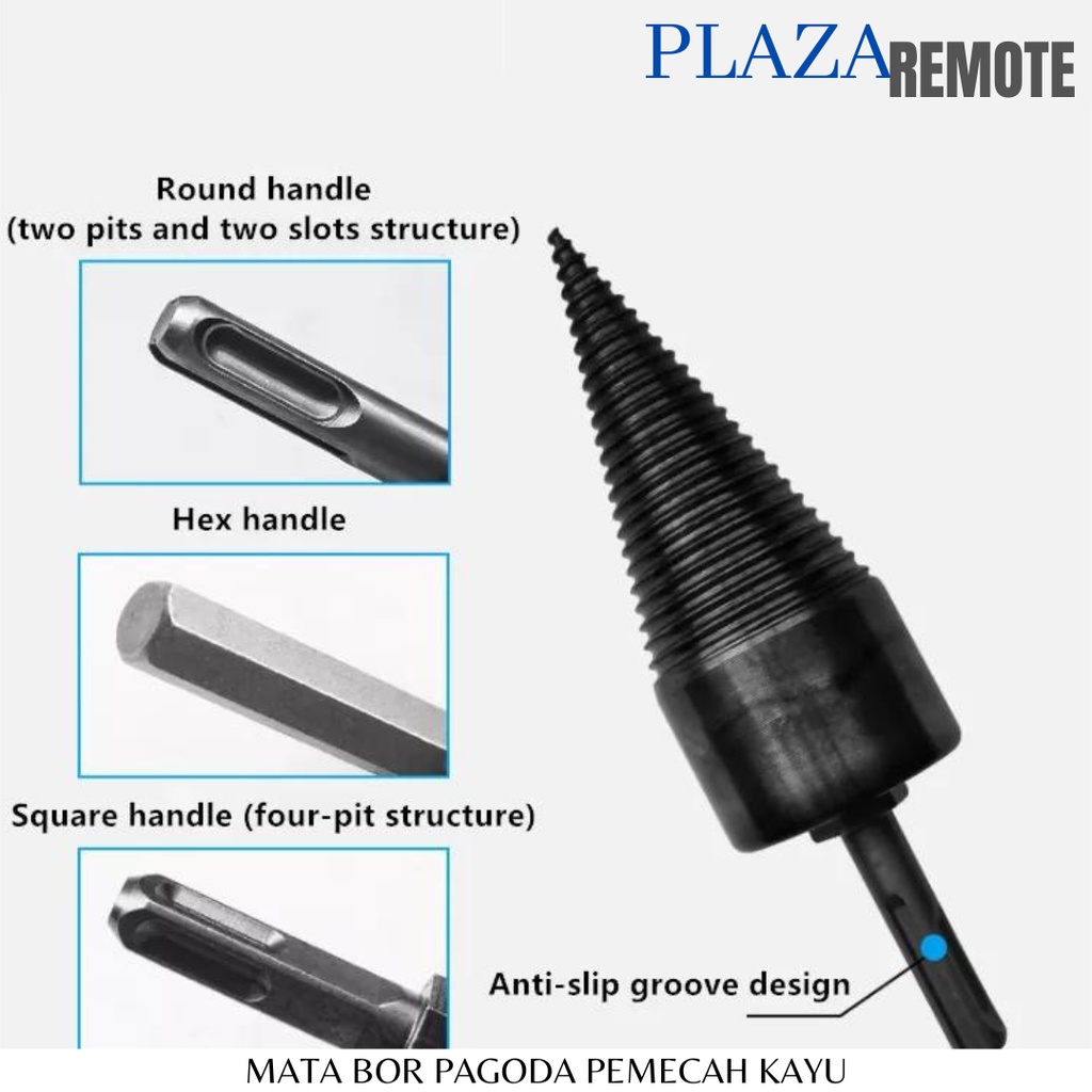 MATA BOR PEMBELAH KAYU PAGODA 33 MM BATANG HEX SDS 3IN1