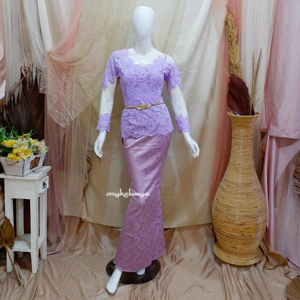 Promo Kebaya Sabrina Lilac Series Kebaya Kondangan Kebaya Couple Kondangan Lamaran Brokat Modern Keb